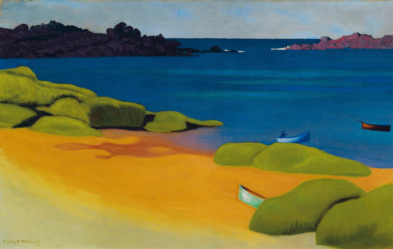 Zátoka v Tregastel, 1917 od Felix Edouard Vallotton