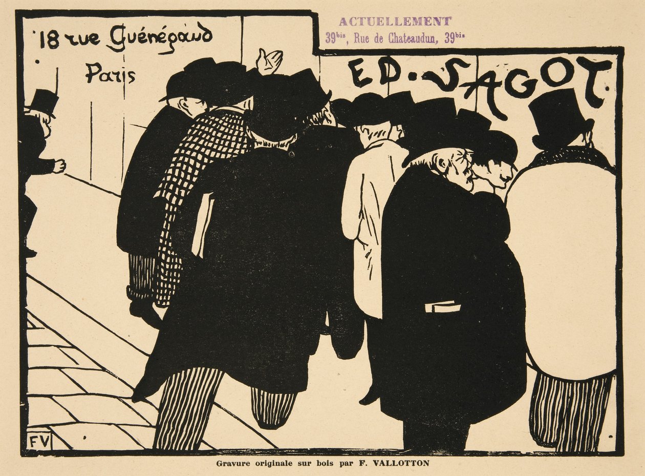 Les Amateurs d? Estampes, hospoda. 1892 od Felix Edouard Vallotton