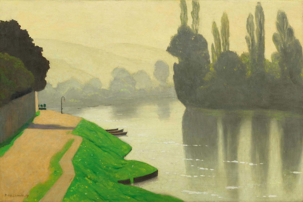 Ranní mlha v Andelys, 1917. od Felix Edouard Vallotton