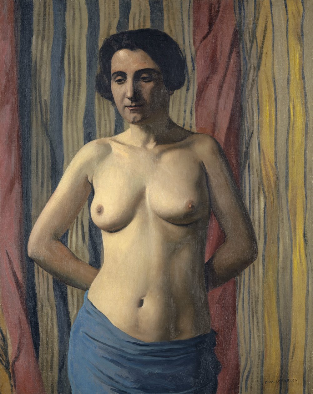 Akt s modrým křídlem, 1922. od Felix Edouard Vallotton