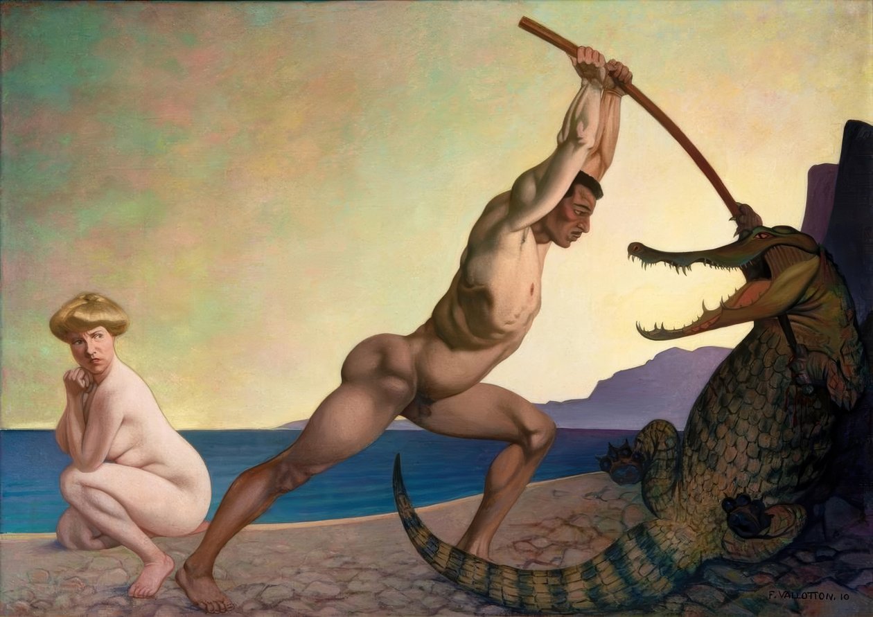 Perseus zabíjí draka od Felix Edouard Vallotton