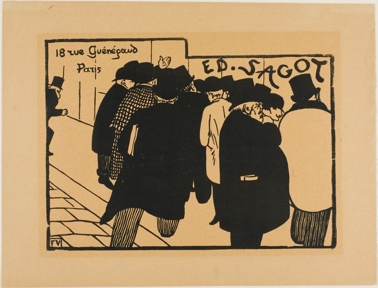 Tisk Fanciers od Felix Edouard Vallotton