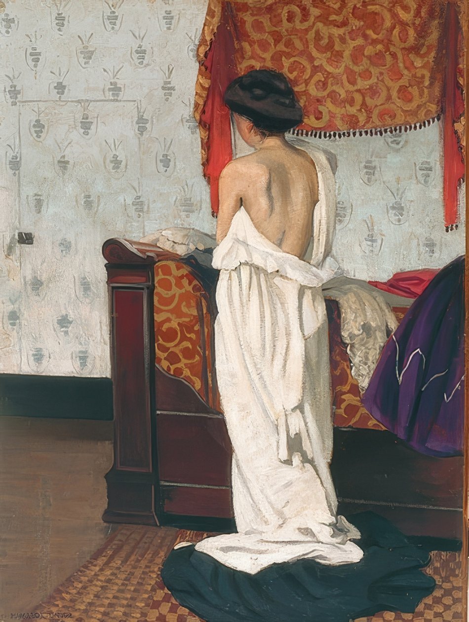Zpět jednat v interiéru. 1902 od Felix Edouard Vallotton