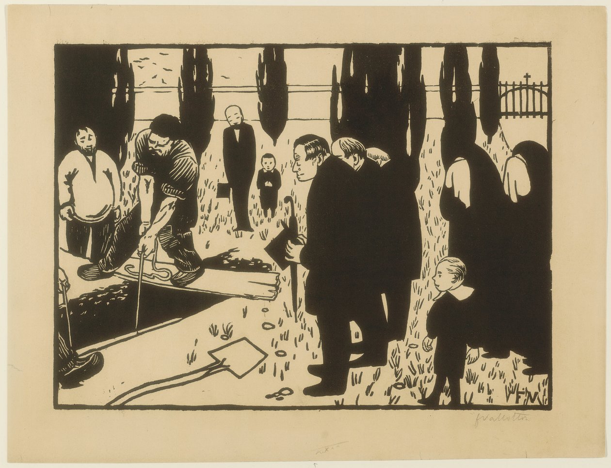 Pohřeb od Felix Edouard Vallotton