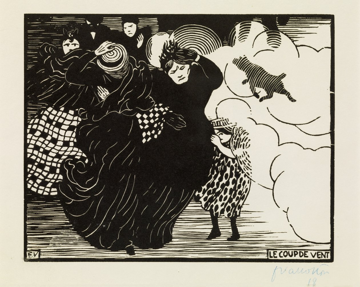 The Gale, 1894 od Felix Edouard Vallotton