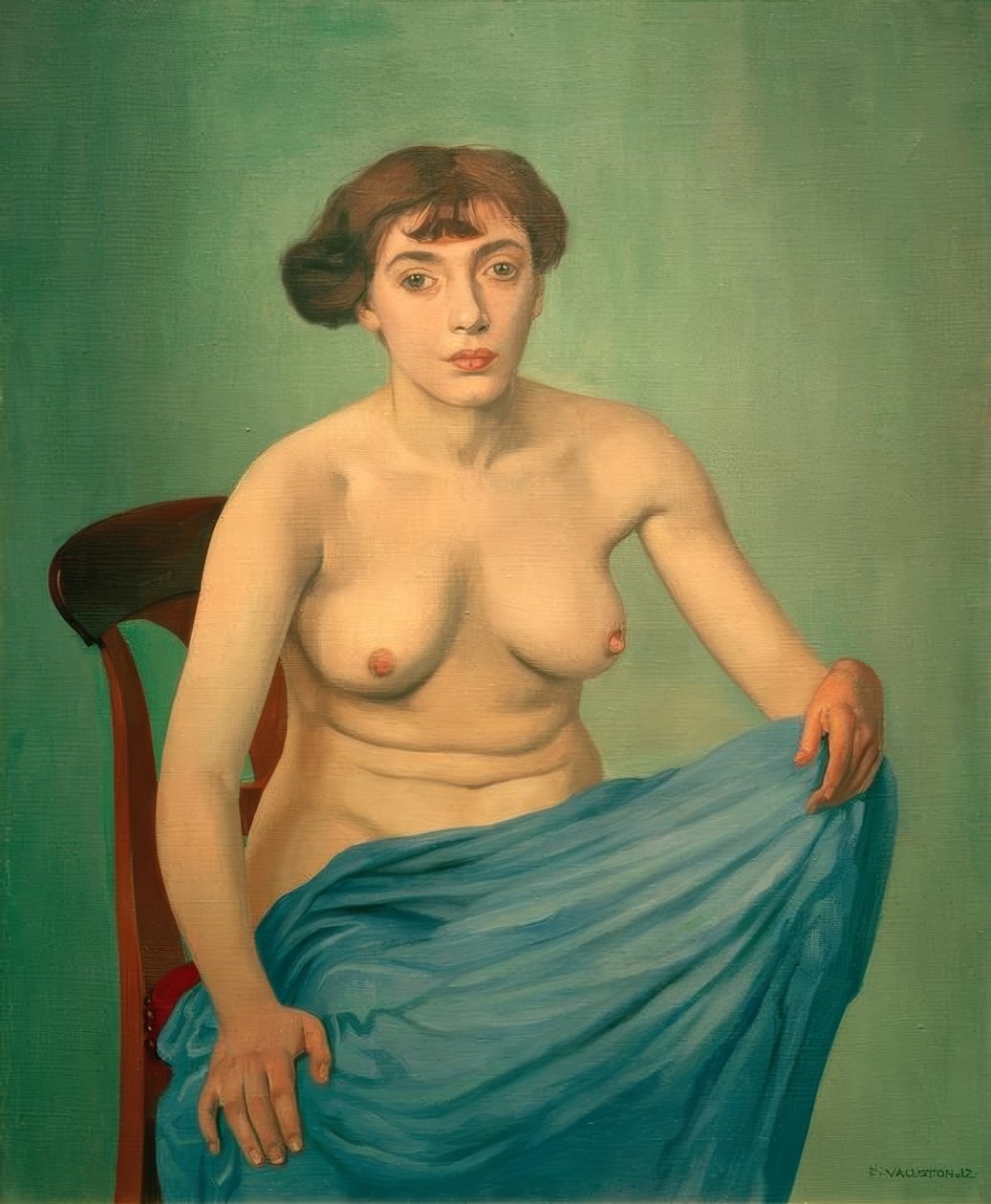 Modré látkové torzo od Felix Edouard Vallotton