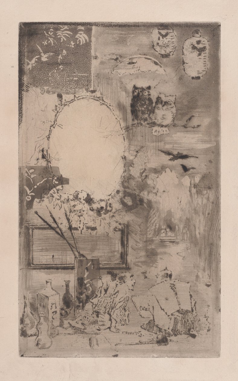 Japonský křest, 1860-98. od Felix Hilaire Buhot