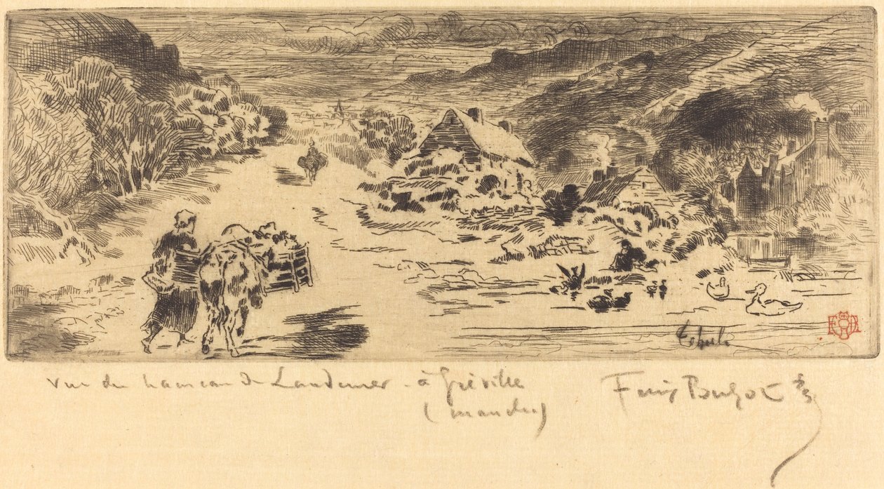 Vjezd do Landemer Hague, c. 1873. od Felix Hilaire Buhot