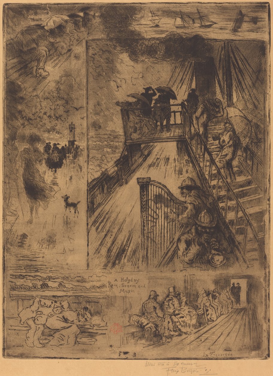 Průchod Průchod, 1879-1885. od Felix Hilaire Buhot