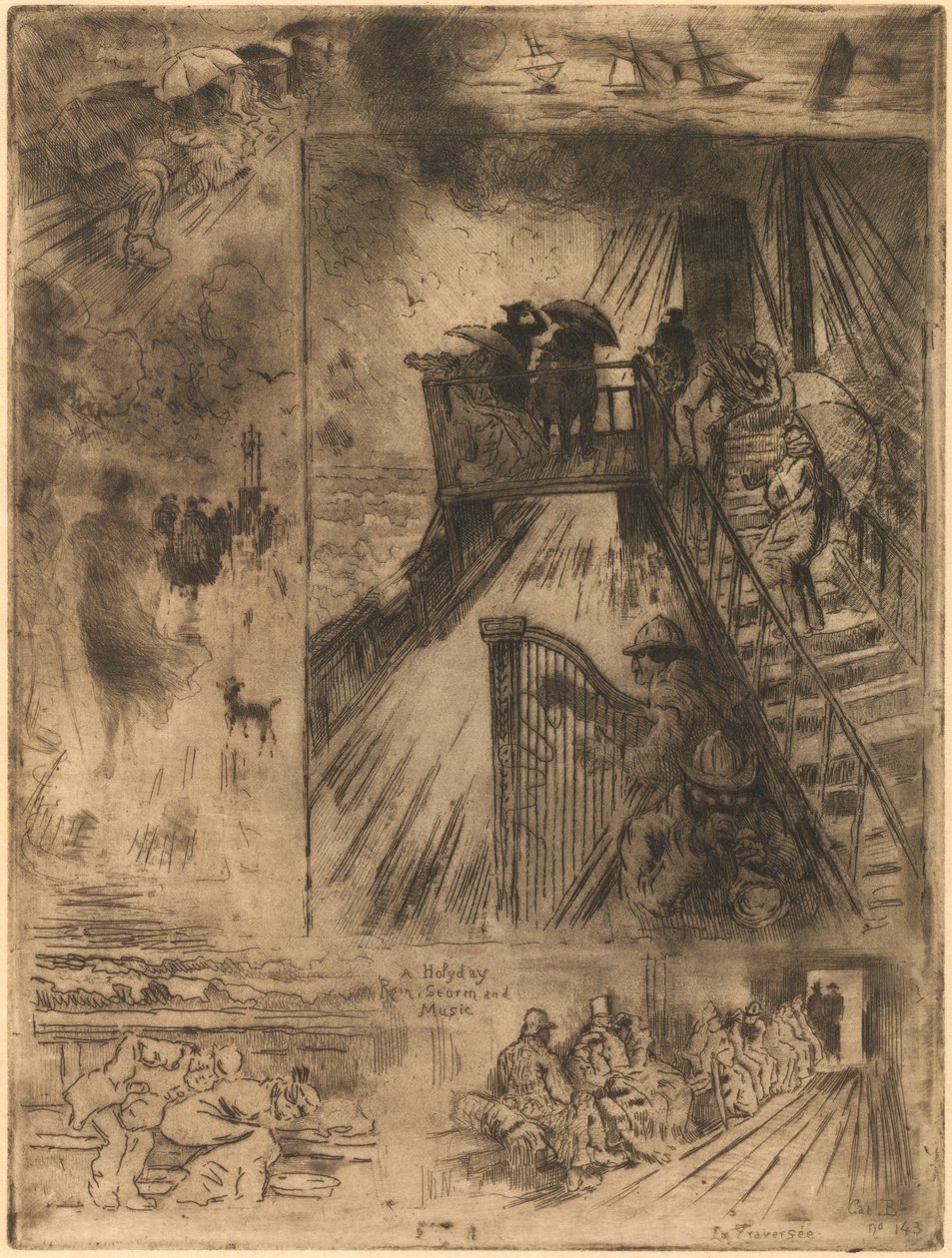 Průchod Průchod, 1879-1885. od Felix Hilaire Buhot