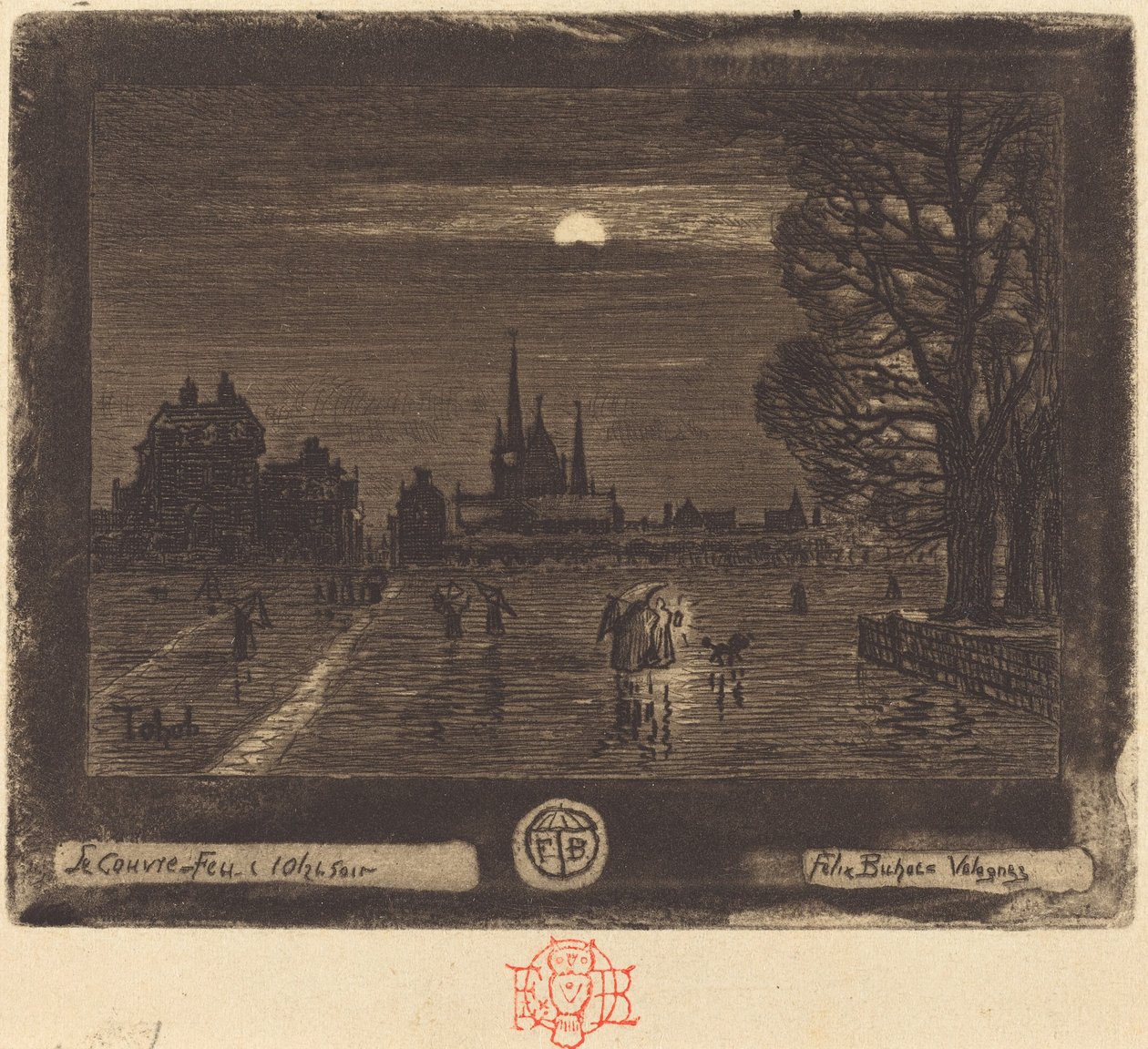 Zákaz vycházení Zákaz vycházení [recto], 18741875. od Felix Hilaire Buhot