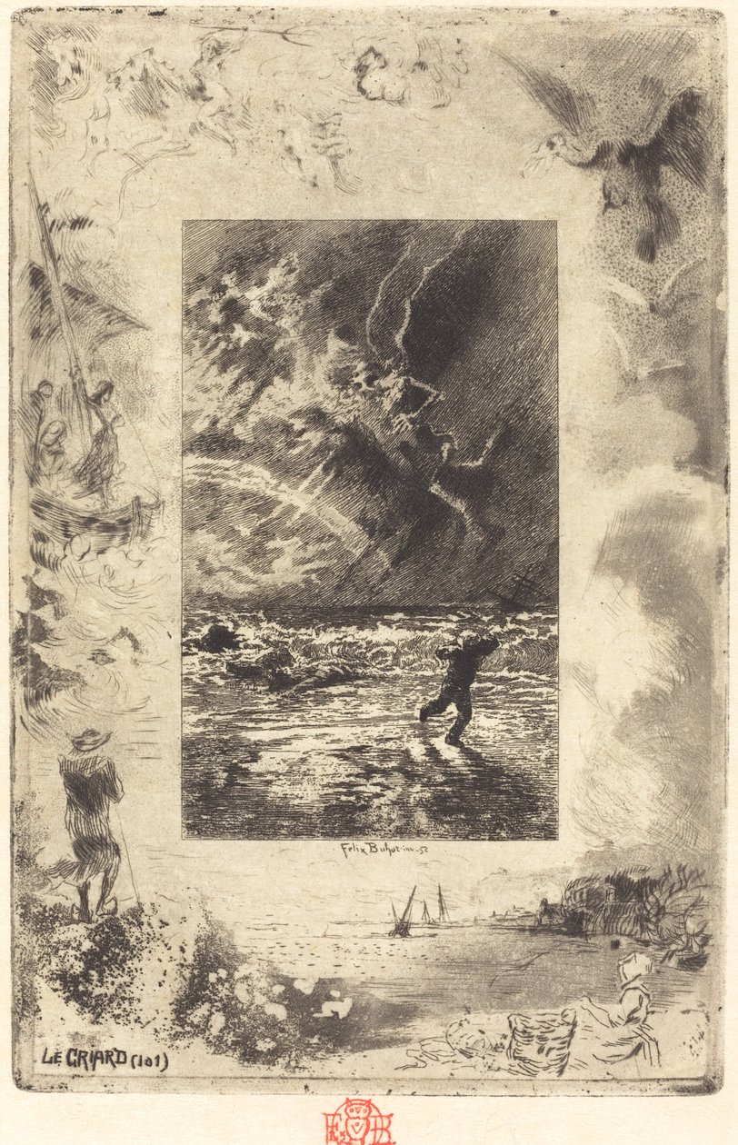 Shrieker od Felix Hilaire Buhot