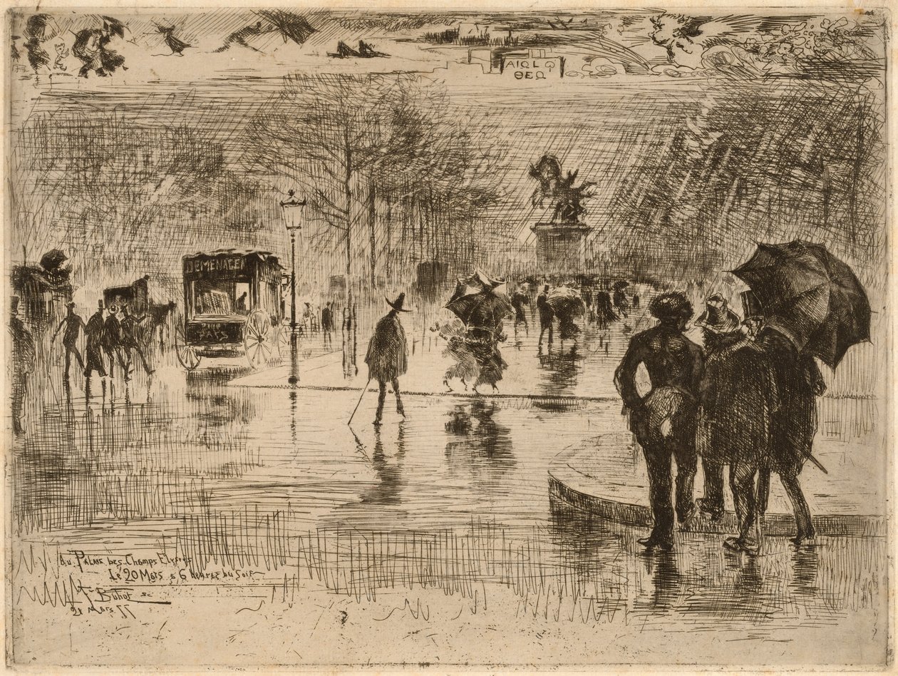Návrat umělců, 1877. od Felix Hilaire Buhot
