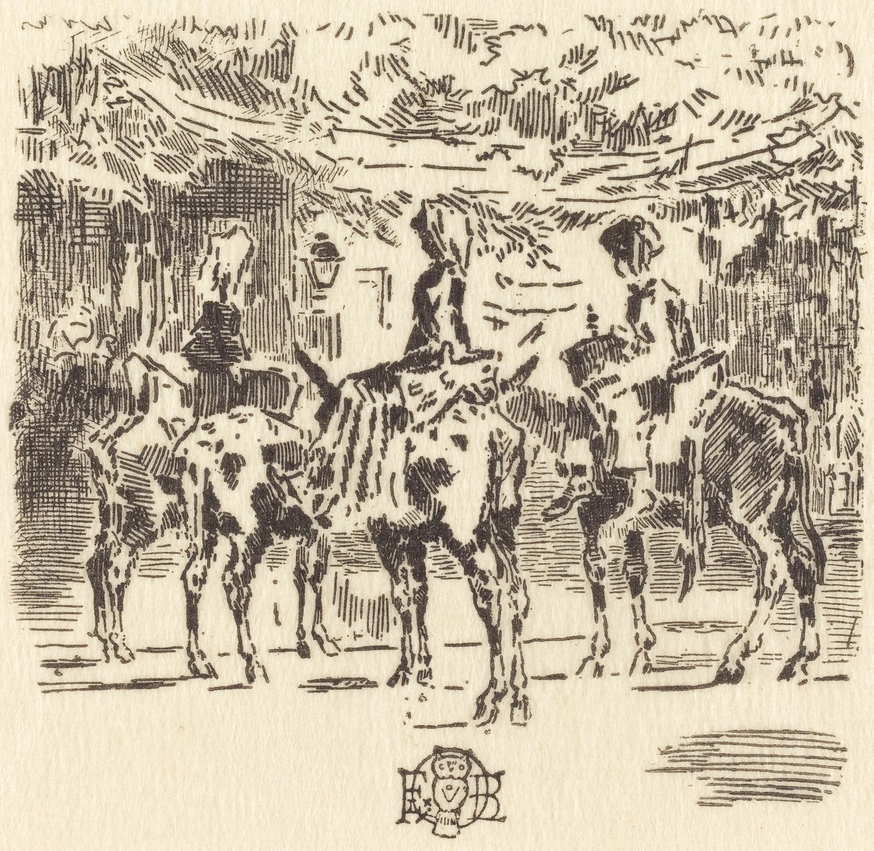 Luchonovi malí osli, 1873. od Felix Hilaire Buhot