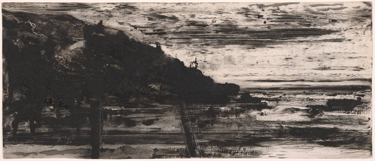 Mořská krajina v Dinardu od Felix Hilaire Buhot