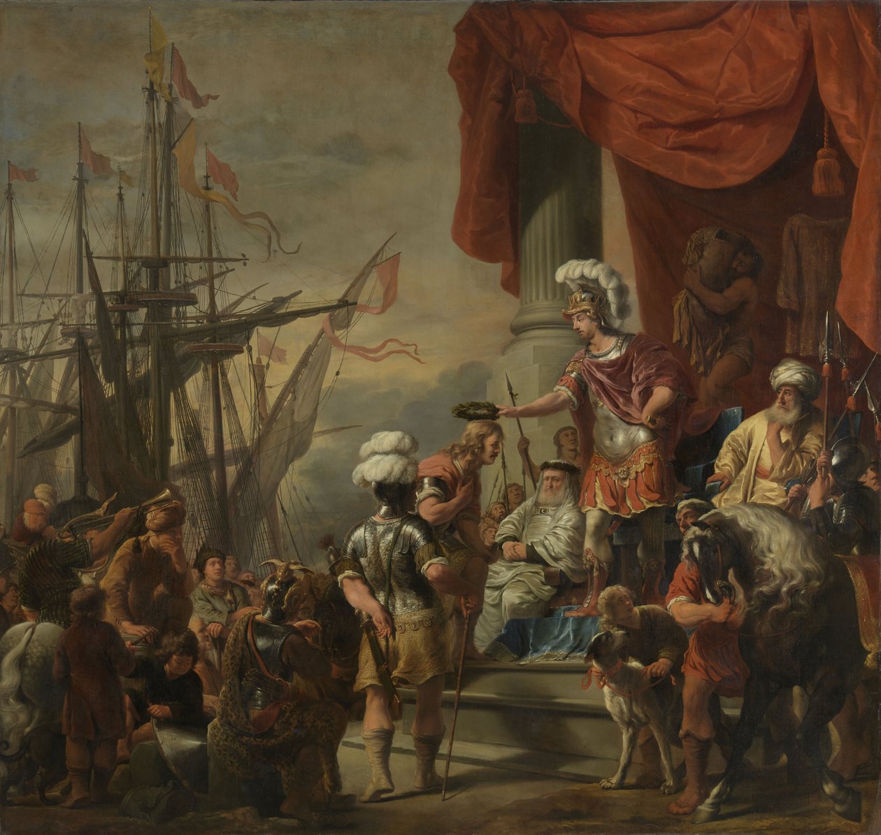 Aeneas u soudu Latinus, kolem 1661-c.1664 od Ferdinand Bol