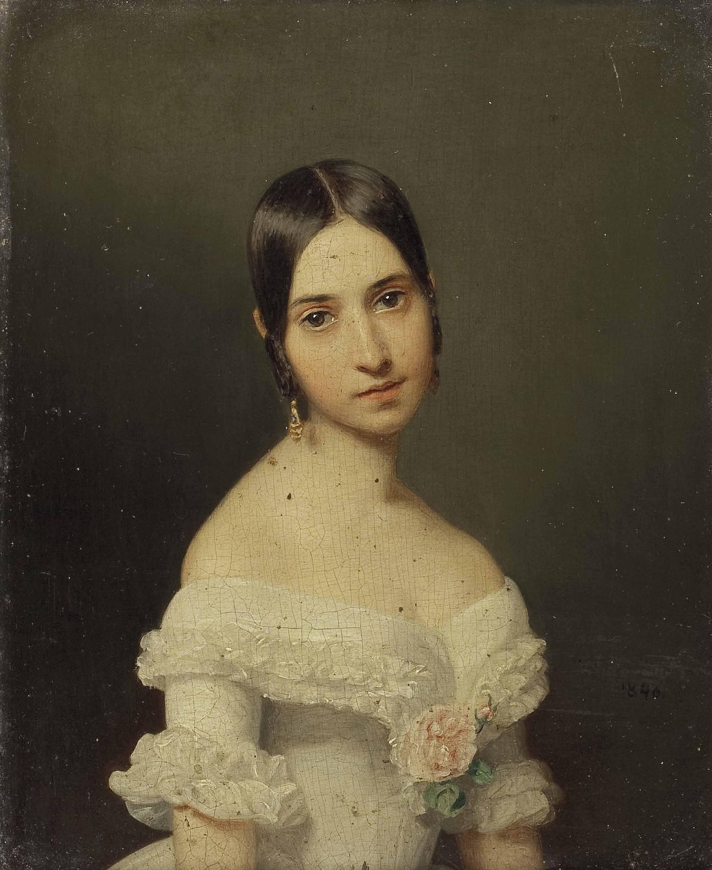 Portrét dívky od Ferdinand Georg Waldmuller