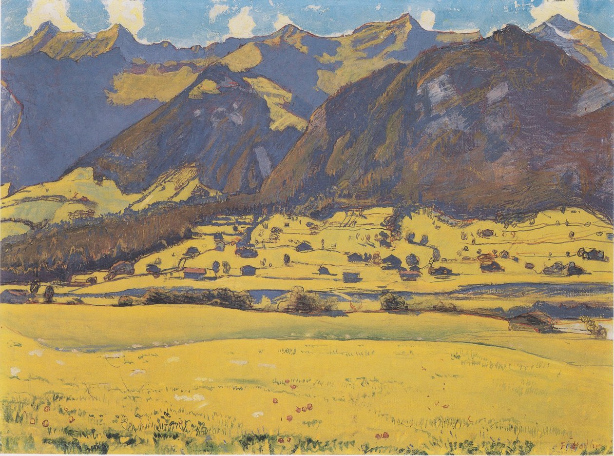 Pohled na Fromberghorn z Reichenbachu od Ferdinand Hodler