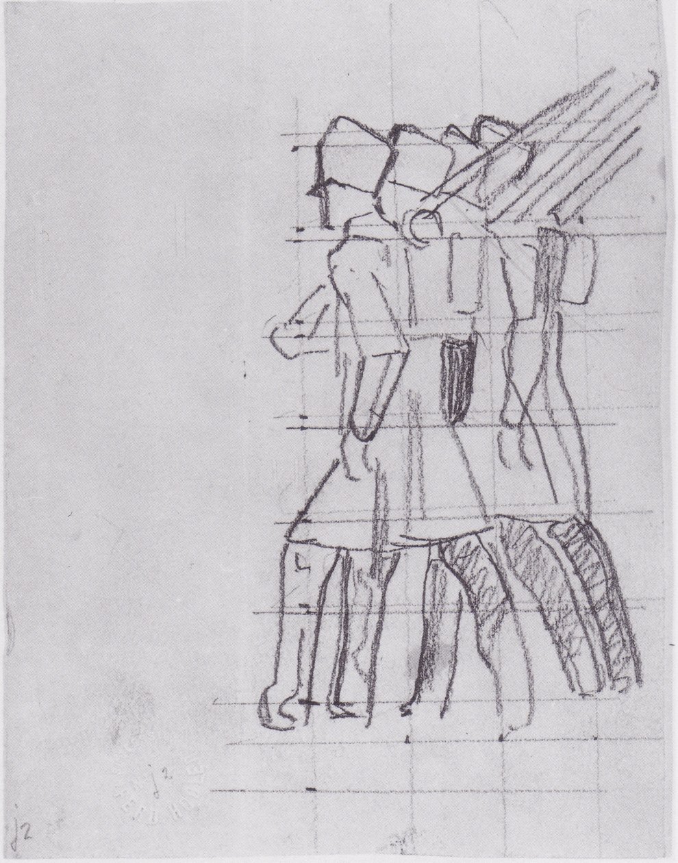 Odcházející vojáci 3 od Ferdinand Hodler