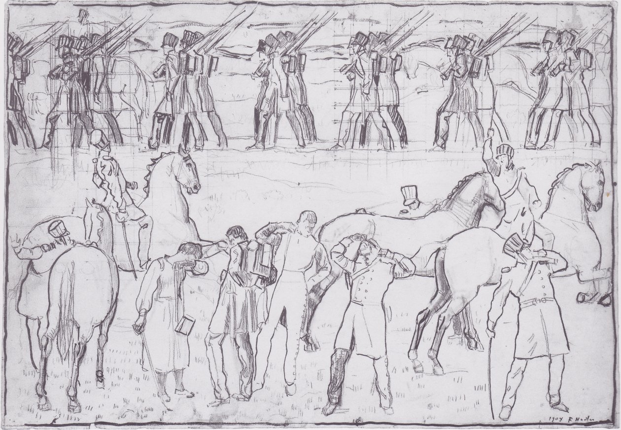 Odchod německých studentů ve válce za svobodu v roce 1813 od Ferdinand Hodler