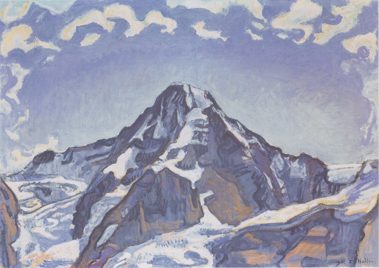 Mnich s mraky od Ferdinand Hodler