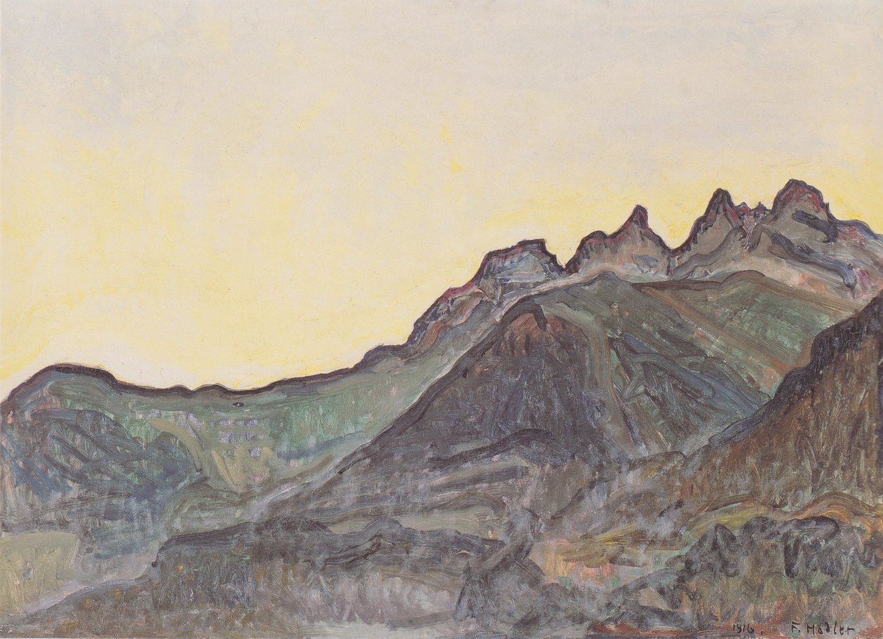 Die Dents du Midi od Ferdinand Hodler
