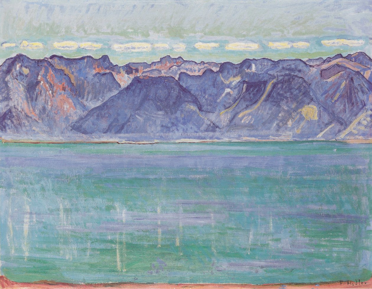 Ženevské jezero s výhledem na pohoří Savoy od Ferdinand Hodler