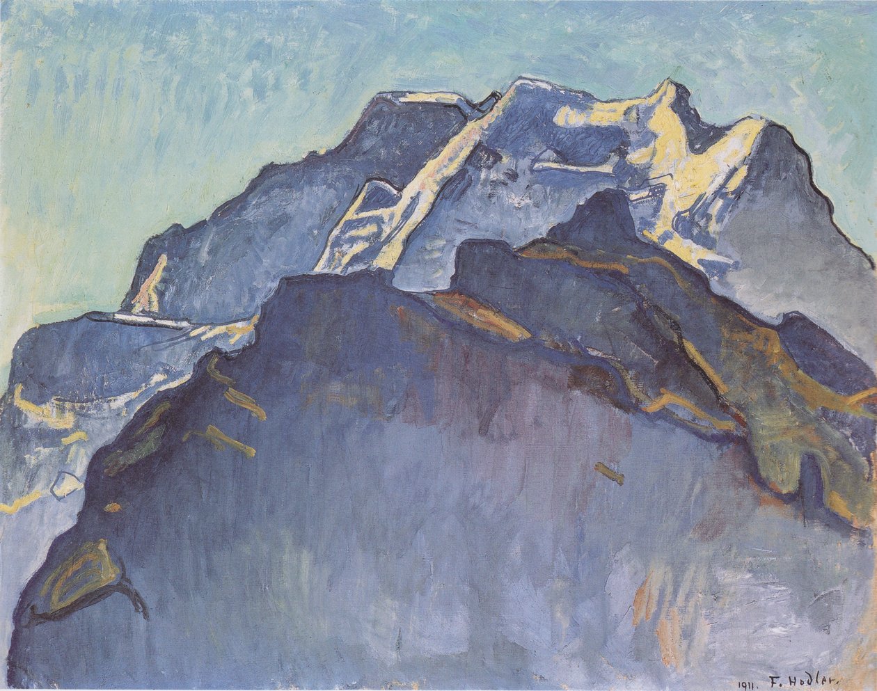 Masiv panny a černý mnich od Ferdinand Hodler