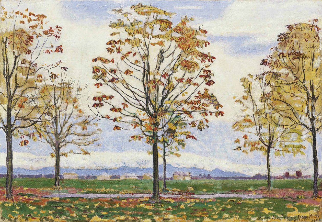 Kastanienallee poblíž Biberist od Ferdinand Hodler