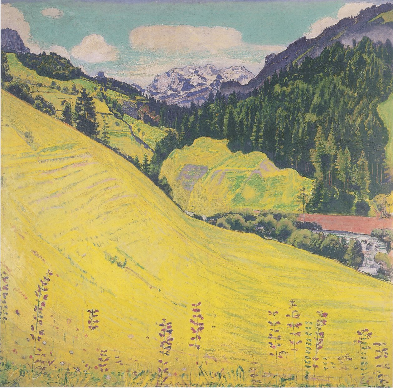 Kiental mit Blümlisalp od Ferdinand Hodler