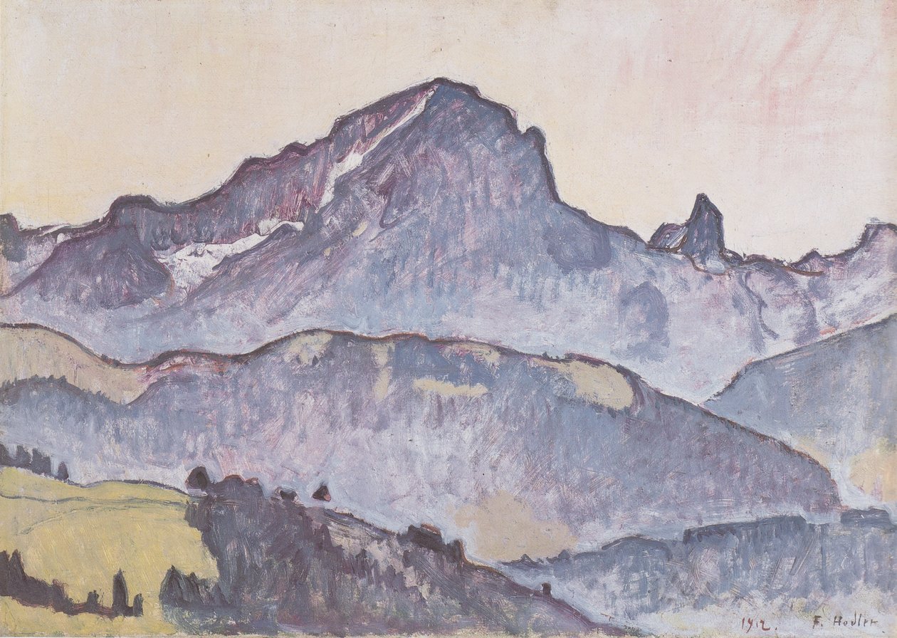 Le Grand Muveran z Villars od Ferdinand Hodler
