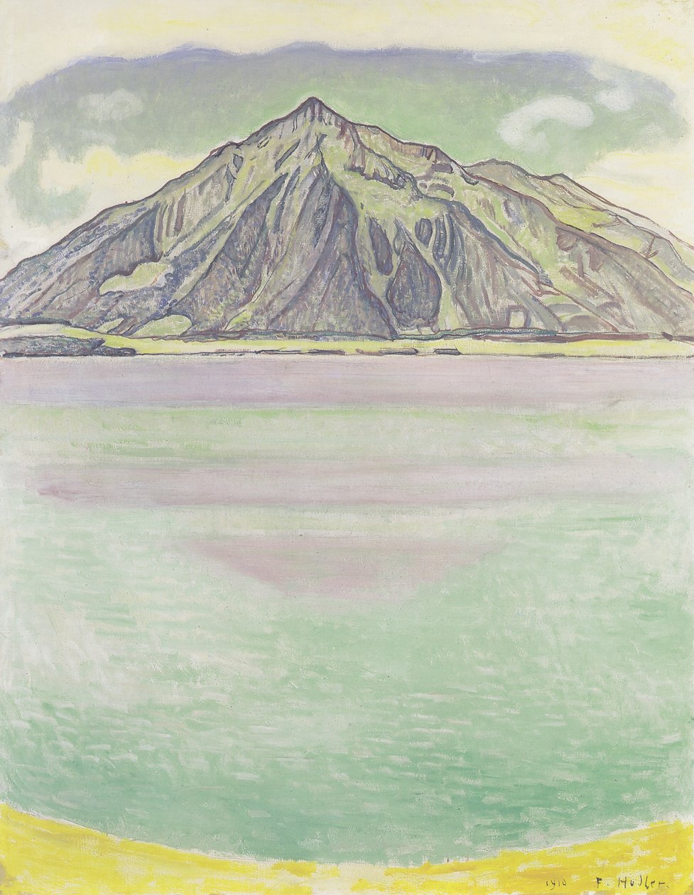 Thunské jezero s Niesenem od Ferdinand Hodler