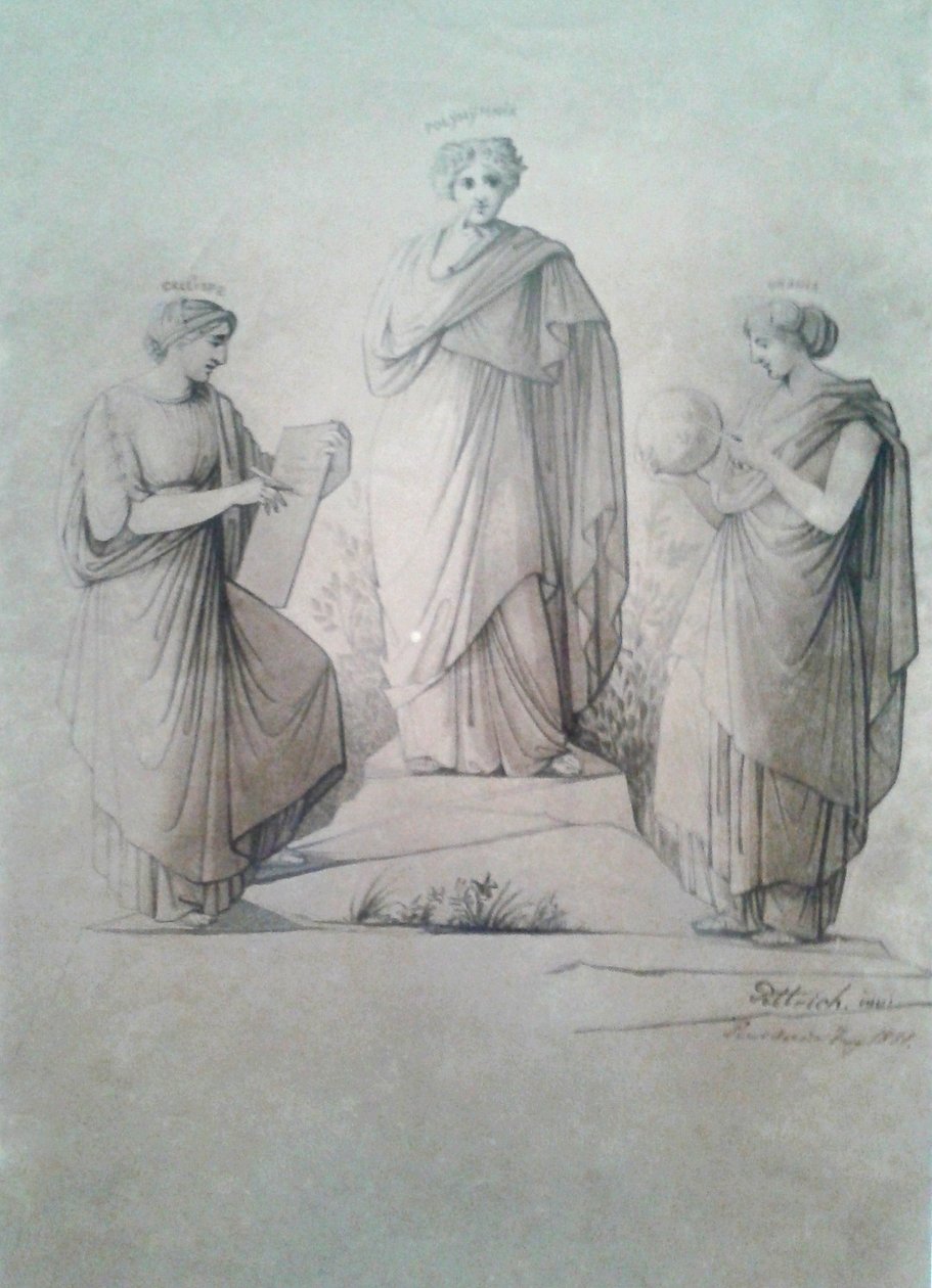 Múzy Calliope, Polyhymnia a Urania od Ferdinand Pettrich