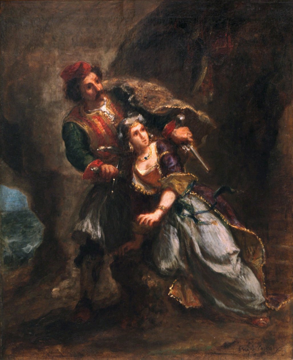 Snoubenka Abydos od Ferdinand Victor Eugene Delacroix