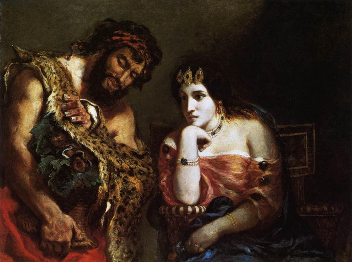 Kleopatra a rolník od Ferdinand Victor Eugene Delacroix