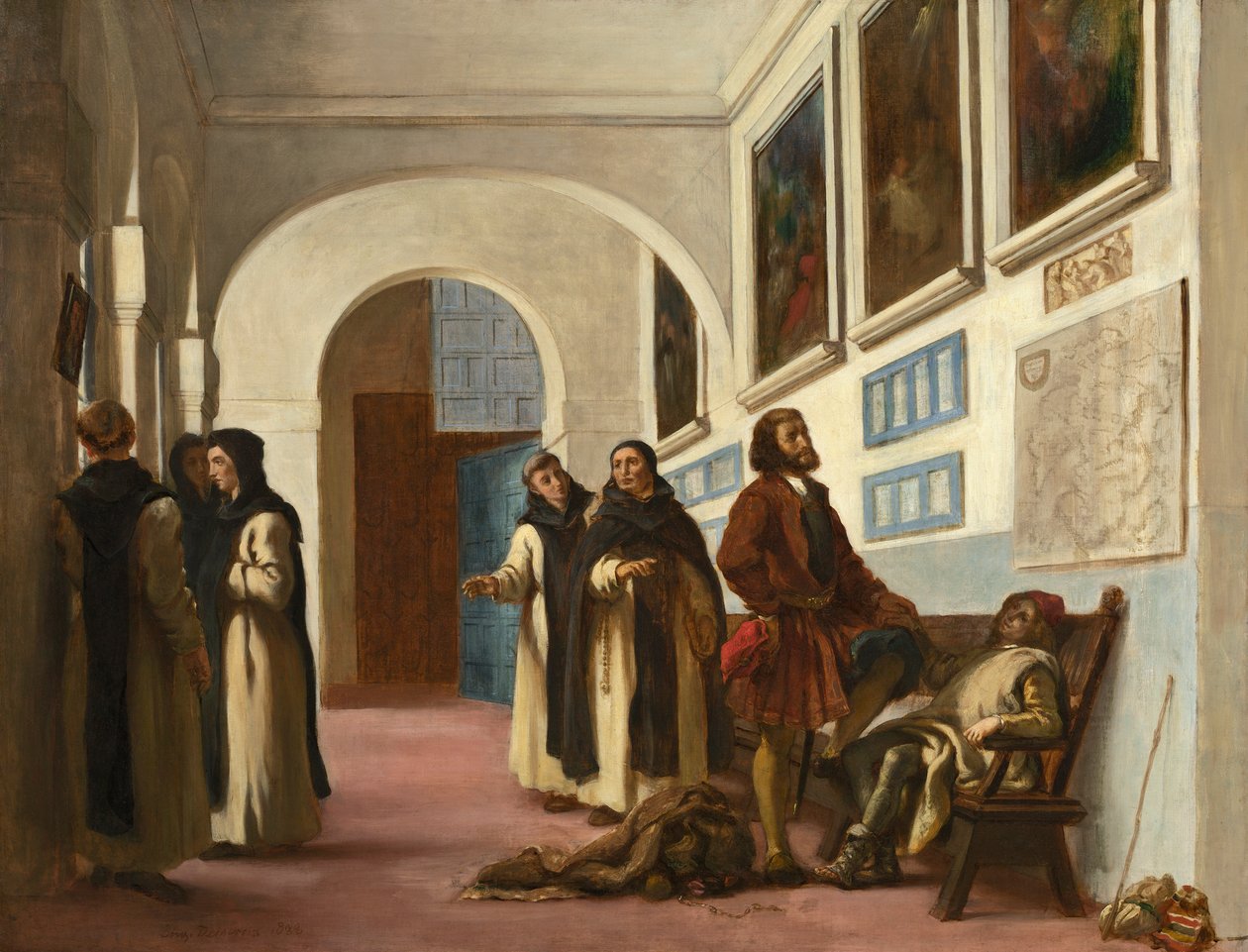 Kolumbus a jeho syn od Ferdinand Victor Eugene Delacroix