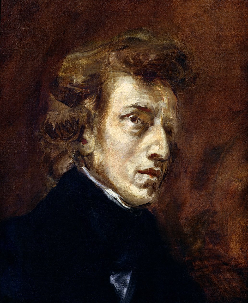 Frederic Chopin (1810-49) 1838 od Ferdinand Victor Eugene Delacroix