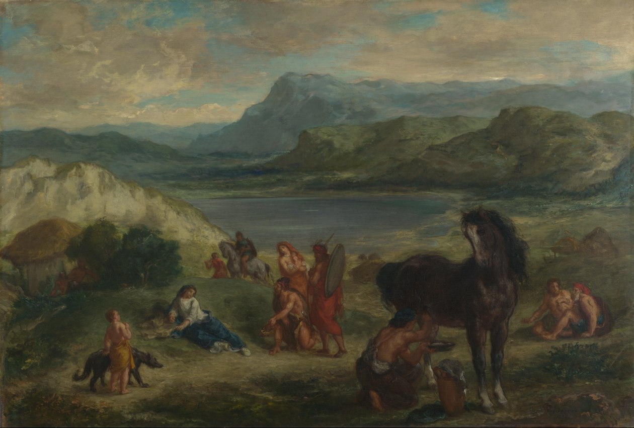 Ovidius mezi Skythy od Ferdinand Victor Eugene Delacroix