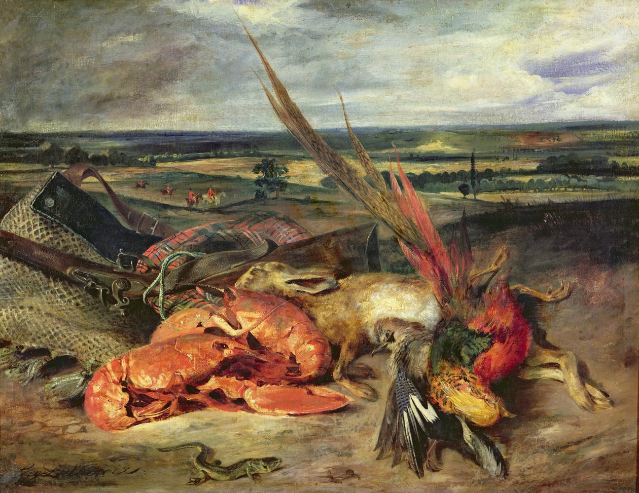 Zátiší s humry, 1826-27 od Ferdinand Victor Eugene Delacroix