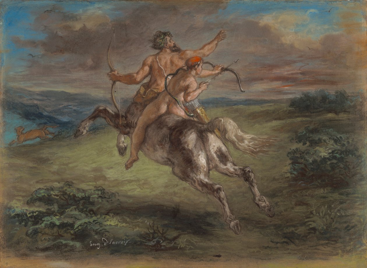 Vzdělávání Achilles od Ferdinand Victor Eugene Delacroix
