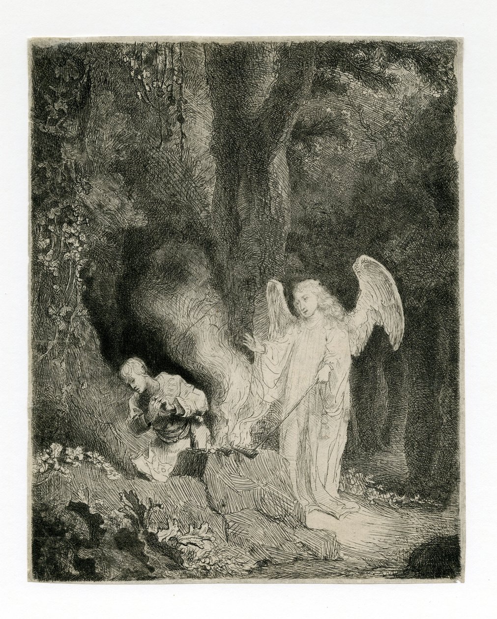 Gedeonova oběť (Soudců 6:21) od Ferdinand Bol