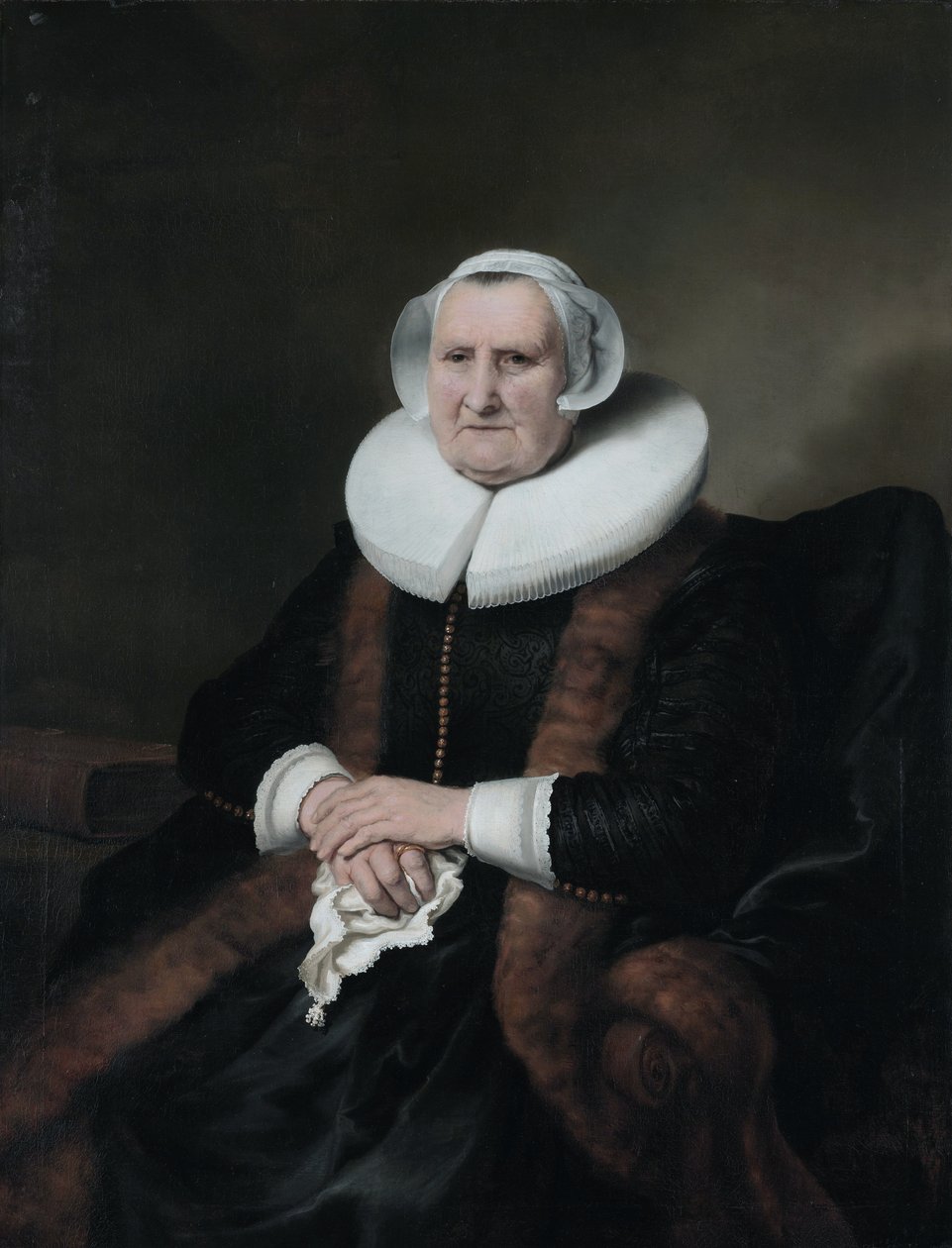 Portrét Elisabeth Jacobsdr. Bas (1571-1649) od Ferdinand Bol