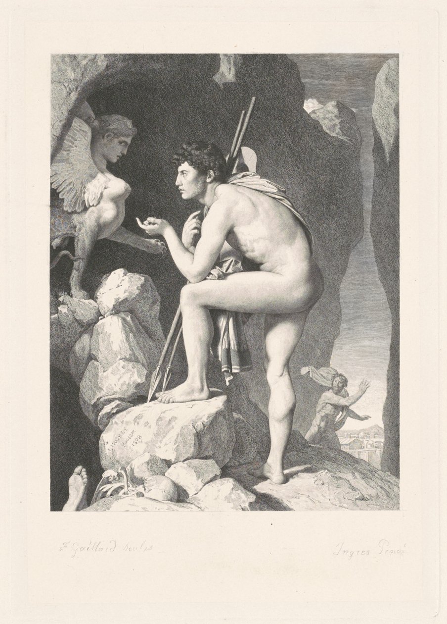 Oidipus od Ferdinand Gaillard, after Jean Auguste Dominique Ingres