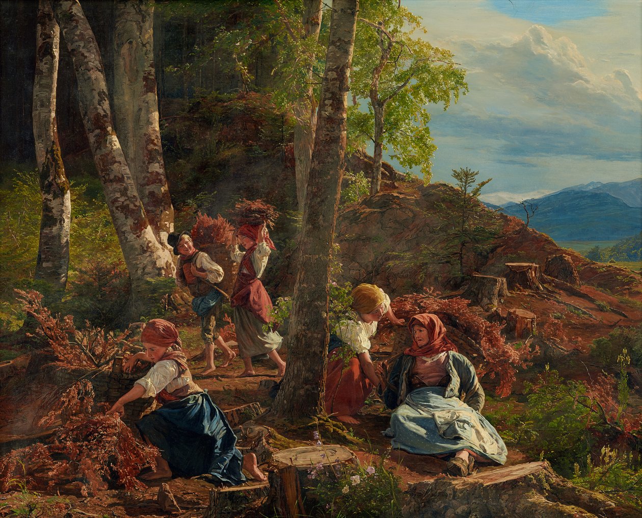 Sběratelé křoví ve Vídeňském lese od Ferdinand Georg Waldmuller