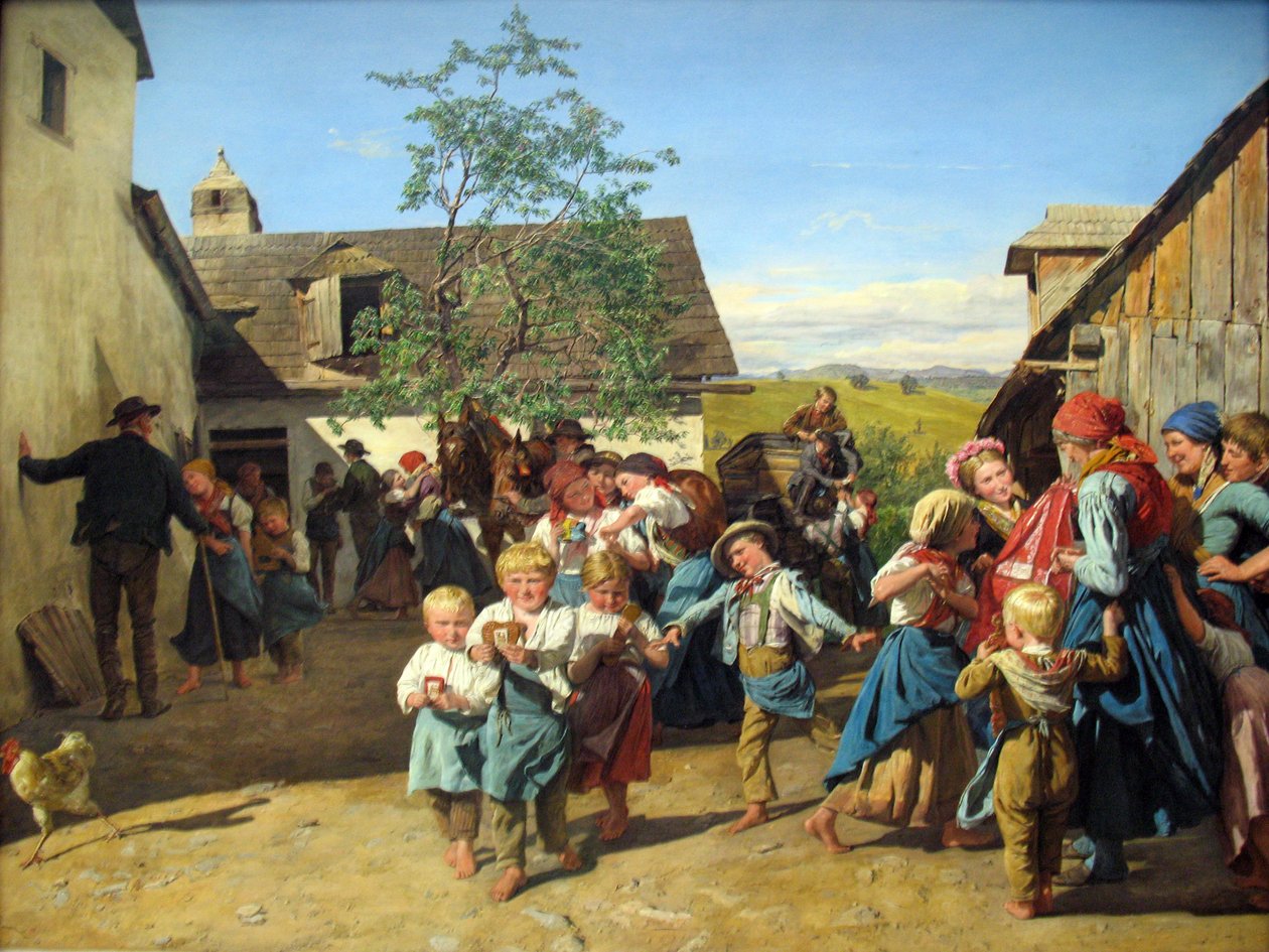 Návrat z Kirchweih od Ferdinand Georg Waldmuller