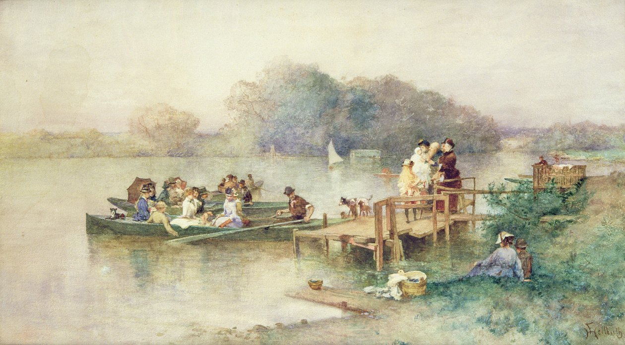 Svatební párty (akvarel na papíře) od Ferdinand Heilbuth
