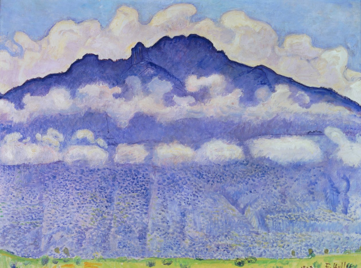 Andey Mountain, pohled z Bonneville, 1909 od Ferdinand Hodler