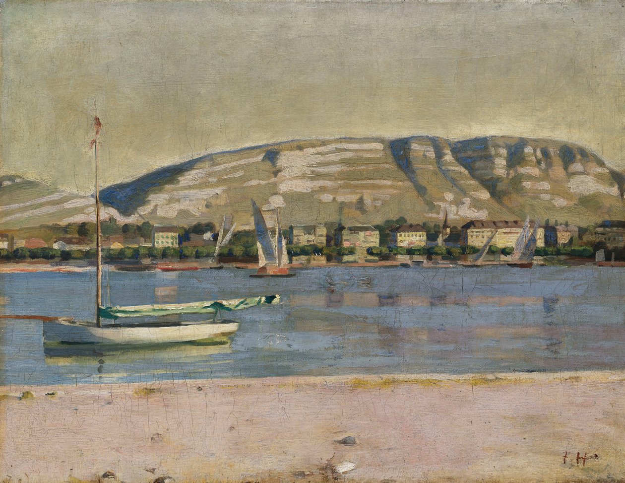 Ženevský přístav a Saleve, 1878 od Ferdinand Hodler
