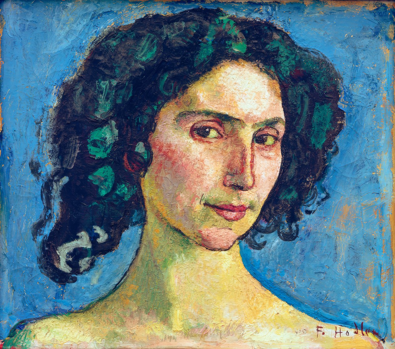 Italská studie hlavy od Ferdinand Hodler