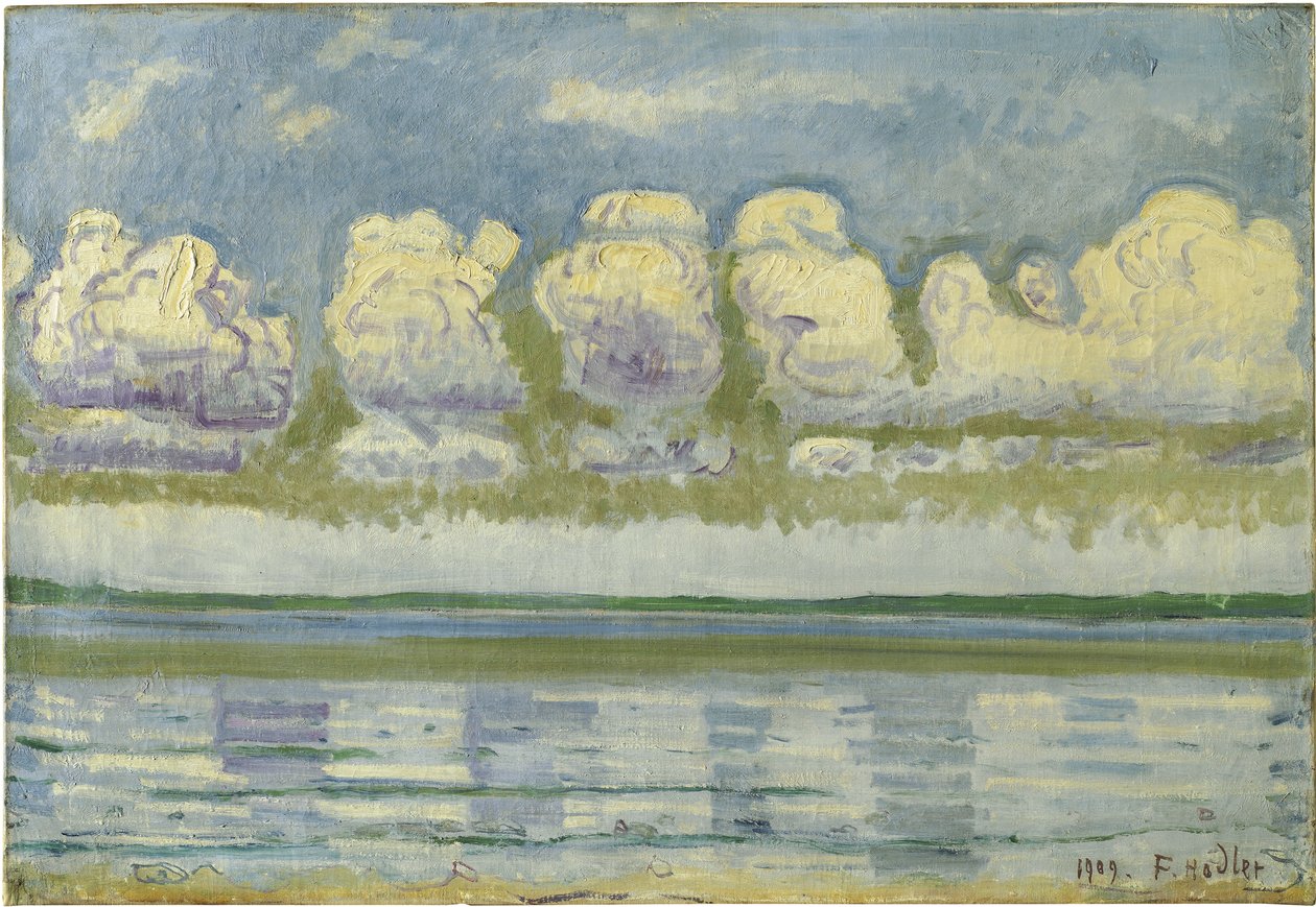 Ženevské jezero se švýcarskou Jurou, 1909 od Ferdinand Hodler